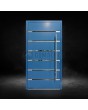 Puerta de aluminio moderna azul