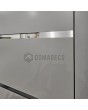 LIM c7 doble - puerta doble batiente de aluminio con franjas horizontales y cristal
