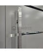 LIM c7 doble - puerta doble batiente de aluminio con franjas horizontales y cristal