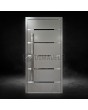 Puerta moderna de aluminio plateada