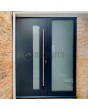 Puerta batiente LIM antracita de aluminio con luz lateral derecha