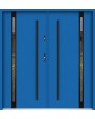 Sta Cartier trois noir Double - Puerta doble de acero preinstalada con cristal