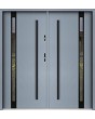 Sta Cartier trois noir Double - Puerta doble de acero preinstalada con cristal