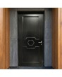Puerta de aluminio de diseño clásico negro para el hogar