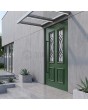 Puerta giratoria de estilo tradicional en color verde con cristal