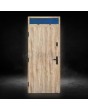 Puerta de entrada de seguridad de acero macizo de roble Turners