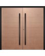 LIM Doble de cobre - Puerta doble de aluminio con textura de cobre de metal fresado