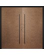 LIM Corten doble - Puerta de entrada doble de aluminio con acabado Corten