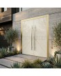 Puerta doble de aluminio revestida de cuarzo sinterizado Cristallo