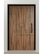 PIVOT WOODLINE 1 - puerta pivotante de aluminio con laminado de alta presión nogal