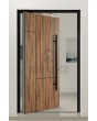 PIVOT WOODLINE 1 - puerta pivotante de aluminio con laminado de alta presión nogal