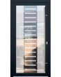 LIM Glass S6 - puerta de entrada de aluminio esmerilado con decoración transparente