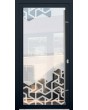 LIM Glass S12 - puerta de entrada exterior esmerilada con decoración transparente