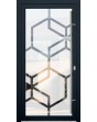 LIM Glass S13 - puerta de seguridad de aluminio esmerilado con decoración transparente
