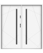 Sta Diego Double: puerta doble de acero contemporánea para exteriores, preinstalada.