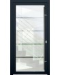 LIM Glass S4 - puerta principal esmerilada con cuatro franjas transparentes