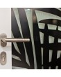 LIM G3 doble - Puerta de aluminio con doble cristal y panel decorativo