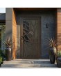 LIM G4 - Puerta de entrada de aluminio acristalada con panel decorativo