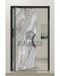 PIVOT Grigio - puerta pivotante de aluminio revestida de cuarzo sinterizado grigio