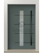 PIVOT Gryf-B: puerta pivotante grande de aluminio con cristal, segura.