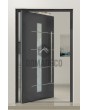 PIVOT Gryf-B: puerta pivotante grande de aluminio con cristal, segura.