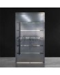 Puerta moderna de aluminio con frente antracita