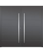 LIM Integra doble - puerta doble maciza de aluminio con nervios