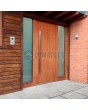 Puerta de aluminio de roble dorado