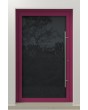PIVOT VL19 - Puerta pivotante de vidrio Lacobel recubierto con pintura de aluminio de alta calidad.