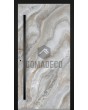 LIM Grigio - puerta con bisagras de aluminio recubierta de cuarzo sinterizado grigio
