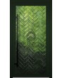 LIM FS1: puerta con bisagras de aluminio de alta calidad con cristal verde fusible.