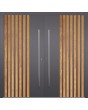 LIM RAIL3 double - puerta doble de aluminio con lamas verticales de perfiles de aluminio