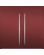 LIM v59 doble: puerta exterior doble de aluminio premontada con nervaduras.