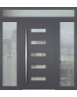 Puerta delantera abatible LIM de aluminio con panel de cristal izquierdo, derecho y superior