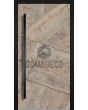 LIM WOODLINE 3: puerta de entrada de aluminio con acabado imitación madera de abeto platino