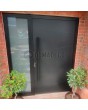 Aluminio antracita Puerta de entrada abatible LIM con luz lateral izquierda