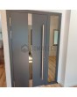 Puerta batiente LIM antracita de aluminio con luz lateral derecha