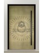 PIVOT M12 - puerta de metal fresado con textura de latón amarillo