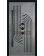 LIM M13 - puerta de aluminio con textura gris de metal fresado