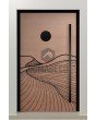 PIVOT M14 - puerta pivotante de aluminio con textura de cobre de metal fresado