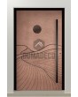 PIVOT M14 - puerta pivotante de aluminio con textura de cobre de metal fresado