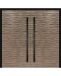 LIM M16 doble - Puerta de entrada doble frontal de aluminio con textura de metal fresado