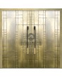 LIM M18 doble - Puerta de entrada doble frontal de aluminio con textura de metal fresado