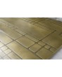 LIM M18 - puerta de entrada batiente de aluminio con textura de latón amarillo de metal fresado