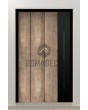 LIM M19 - puerta de entrada batiente de aluminio con textura de metal fresado niquelado dorado