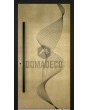 LIM M26 - puerta batiente de aluminio con textura de latón amarillo de metal fresado