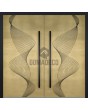 LIM M26 doble - puerta doble batiente de aluminio con textura de latón amarillo de metal fresado