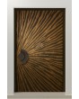 PIVOT M29 - puerta pivotante de aluminio con textura marrón de metal fresado