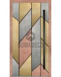 LIM M4 - Puerta de entrada batiente de aluminio revestida con metal líquido de diferentes colores