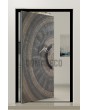 PIVOT M6 - puerta pivotante de metal líquido marrón
